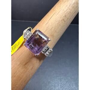 NEW ametrine and topaz sterling silver ring size 11